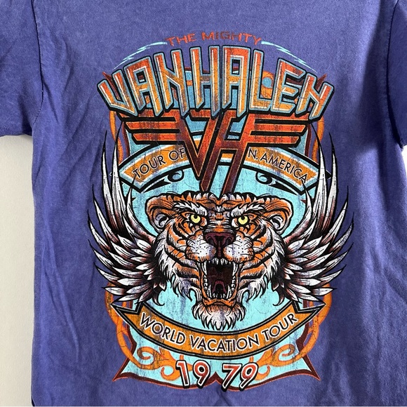 ✨ NWT FREE PEOPLE Van Halen vintage style distressed acid wash band tee - Picture 2 of 4